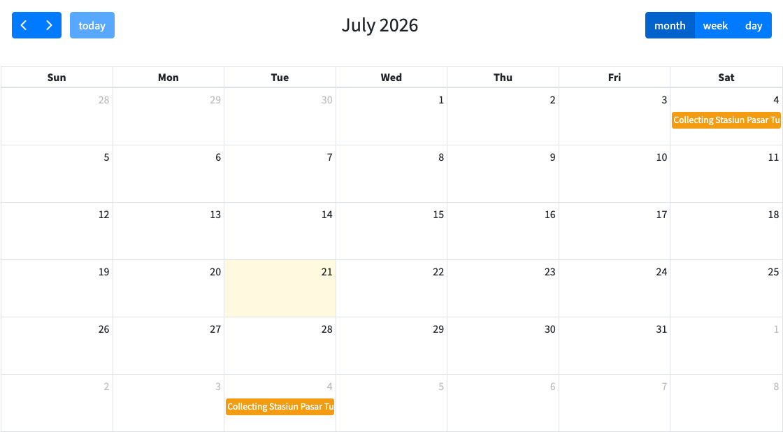 Kalender Jadwal Collecting