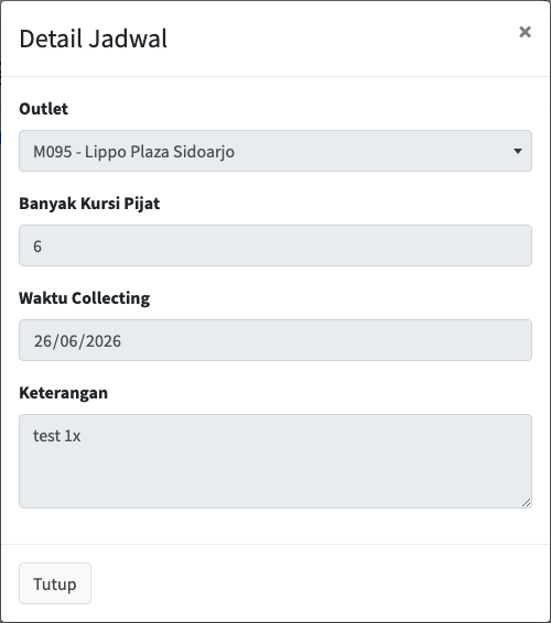 Detail jadwal collecting